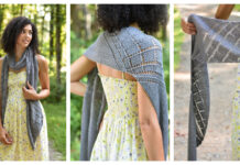 Diamonds and Lace Wrap Free Knitting Pattern