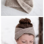 Easy Twisted Ear Warmers Free Knitting Pattern