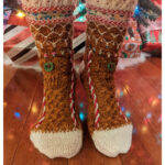 Gingerbread House Socks Free Knitting Pattern