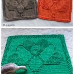 Happy Turkey Day Dishcloth Free Knitting Pattern