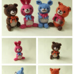 Mini Animal Mascots Free Knitting Pattern