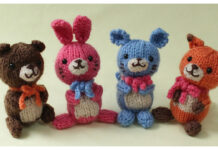 Mini Animal Mascots Free Knitting Pattern