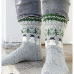 Snowman Time Socks Free Knitting Pattern