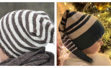 Stripy Pixie Hat Free Knitting Pattern