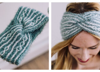 Arctic Shimmer Brioche Headband Free Knitting Pattern