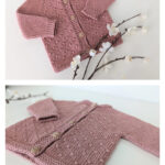 Button Stitch Baby Cardigan Free Knitting Pattern