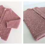 Button Stitch Baby Cardigan Free Knitting Pattern