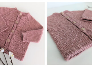 Button Stitch Baby Cardigan Free Knitting Pattern