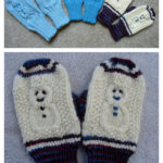 Cabled Snowman Mittens Free Knitting Pattern