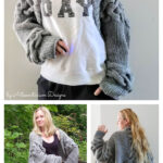 Cabled Wrappy Cardigan Free Knitting Pattern