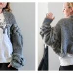 Cabled Wrappy Cardigan Free Knitting Pattern