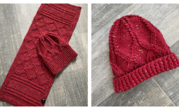 Camp Fire Hat and Scarf Free Knitting Pattern