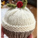 Chocolate Orange Christmas Pudding Cosy Free Knitting Pattern