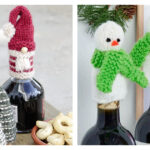 Christmas Bottle Topper Free Knitting Patterns
