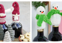 Christmas Bottle Topper Free Knitting Patterns