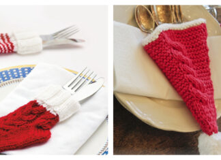 Christmas Cutlery Holder Knitting Patterns