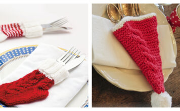 Christmas Cutlery Holder Knitting Patterns