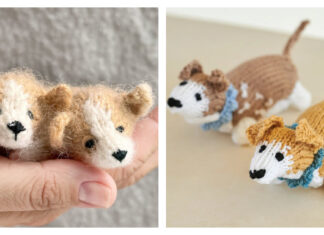 Corgi Dog Amigurumi Knitting Patterns