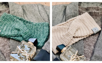 Fishbone Headband Free Knitting Pattern