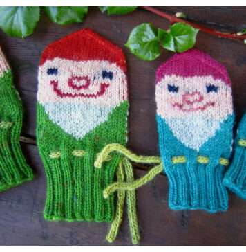 Gnome Mittens Free Knitting Pattern