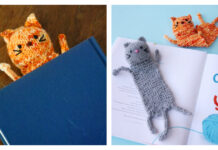 Inside Cat Bookmark Free Knitting Pattern