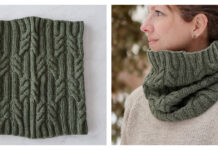 Leaf Trellis Cowl Free Knitting Pattern