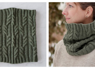 Leaf Trellis Cowl Free Knitting Pattern