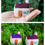 Miniature House Free Knitting Pattern
