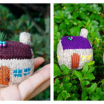 Miniature House Free Knitting Pattern