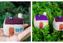 Miniature House Free Knitting Pattern