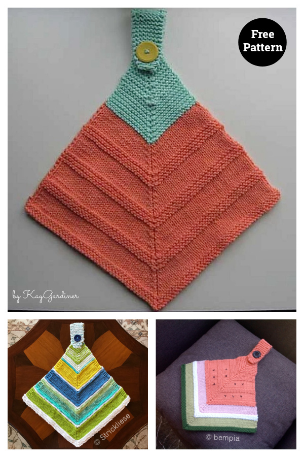 Ridged Mitered Stripes Set Free Knitting Pattern