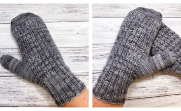 Mock Cable Mittens Free Knitting Pattern