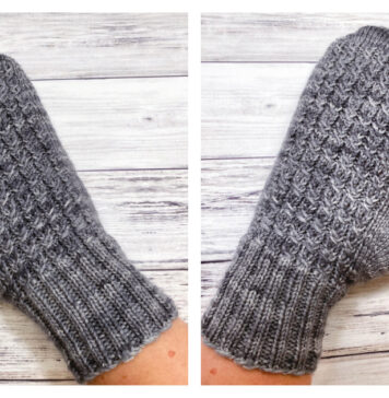 Mock Cable Mittens Free Knitting Pattern