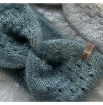 Rain Drops Headband Free Knitting Pattern