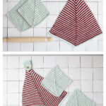 Ridged Mitered Stripes Set Free Knitting Pattern