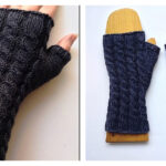 Simple Cabled Spira Mitts Free Knitting Pattern