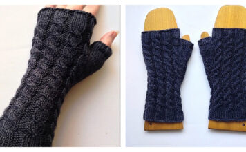 Simple Cabled Spira Mitts Free Knitting Pattern