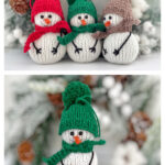 Snowman Christmas Ornament Knitting Pattern