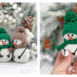 Snowman Christmas Ornament Knitting Pattern