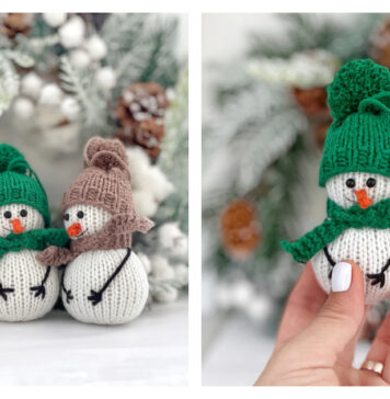 Snowman Christmas Ornament Knitting Pattern