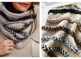 Tango Braided Cowl Free Knitting Pattern