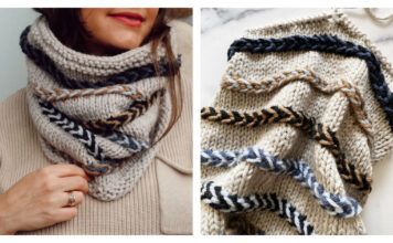 Tango Braided Cowl Free Knitting Pattern