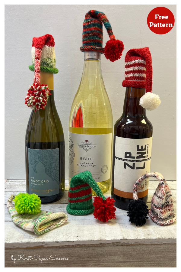 Snowman Wine Toppers Free Knitting Pattern