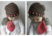 Berry Hat and Scarf Set Free Knitting Pattern