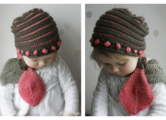 Berry Hat and Scarf Set Free Knitting Pattern