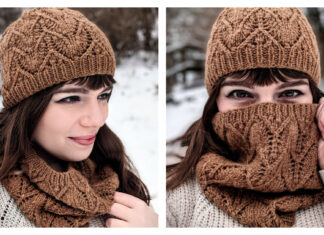 Chouette Chevron Lace Hat Free Knitting Pattern