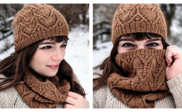 Chouette Chevron Lace Hat Free Knitting Pattern