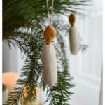 Christmas Candle Ornament Free Knitting Pattern