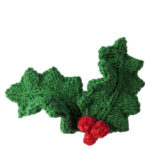 Christmas Holly Leaf Free Knitting Pattern