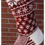 Falling Snow Stocking Free Knitting Pattern